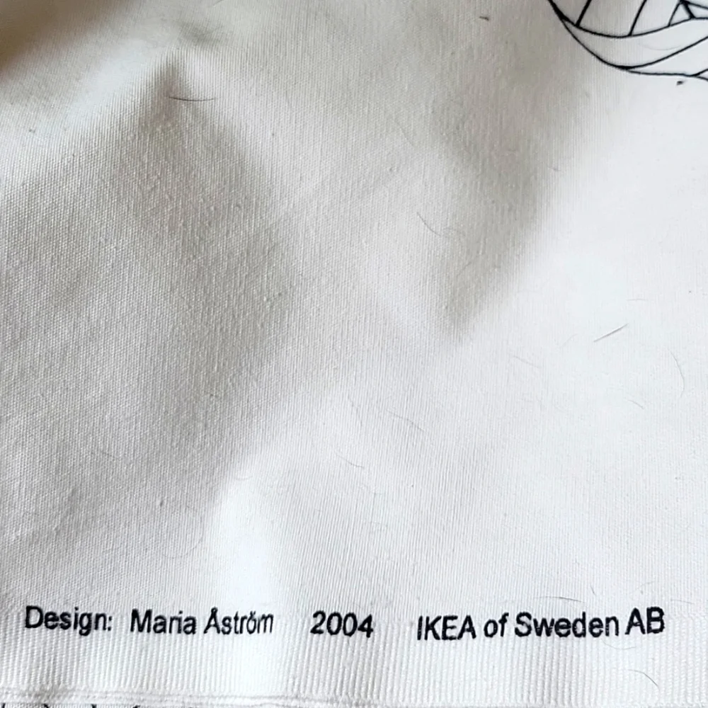 IKEA Floral Leaf Print Fabric 2004